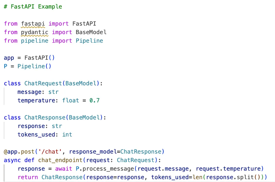 FastAPI endpoint code example
